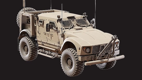 3D Model: Military Truck Desert MATV Small
