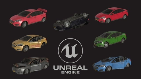 3D Model: Post apocalyptic Cars UE