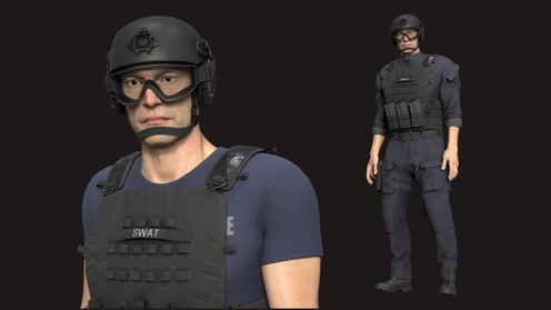 3D Model: Swat Uniform Male