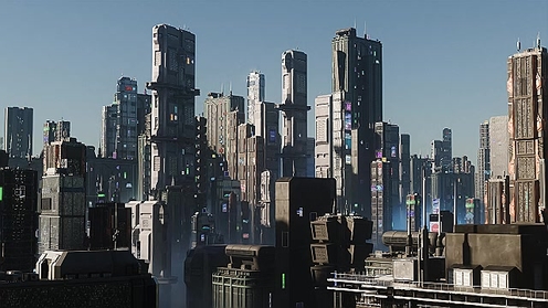 3D Model: Sci Fi City Buildings