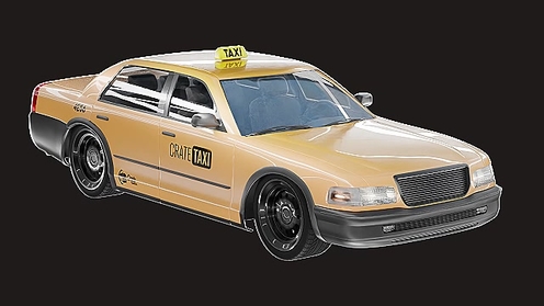 3D Model: Sedan Taxi 1
