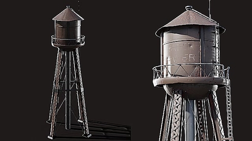 3D Model: Water Tower
