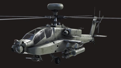 3D Model: Ah64 Apache Helicopter