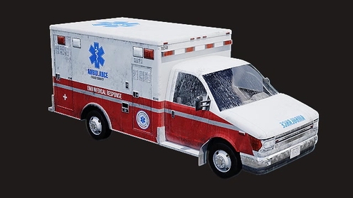 3D Model: Ambulance - Low Poly
