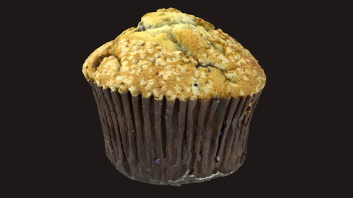 3D Model: Blueberry Muffin