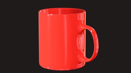3D Model: Coffee Cup Red
