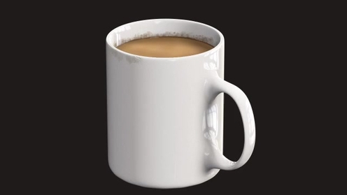 3D Model: Coffee Cup White Full