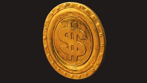 3D Model: Dollar Coin 1