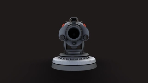 3D Model: Futuristic Turret 2