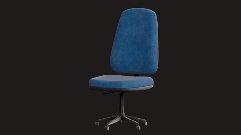 3D Model: Office Chair Blue