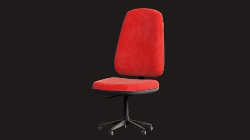3D Model: Office Chair Red