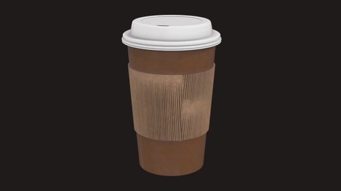 3D Model: Paper Cup Brown