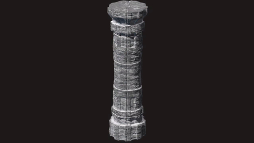 3D Model: Stone Large Pillar 1
