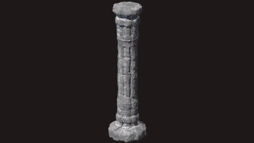 3D Model: Stone Small Pillar 1