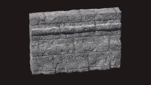 3D Model: Stone Small Wall 1