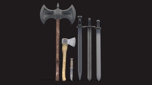 3D Model: Viking Weapons