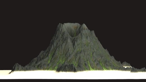 3D Model: Volcano Island 1 - High Poly
